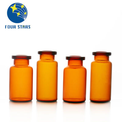 তরল পাউডারের জন্য 15ml লিটল গ্লাস টিউব শিশি ব্রাউন গ্লাস শিশি
