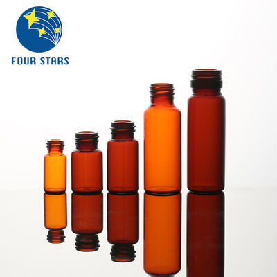 ক্লিয়ার অ্যাম্বার ফার্মাসিউটিক্যাল 30ml কাচের শিশি প্লাস্টিক ক্যাপ সহ ছোট স্ক্রু নেক শিশি