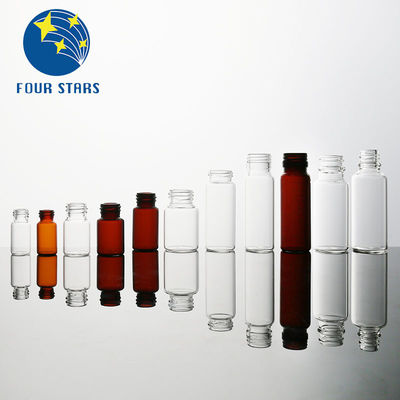 ক্লিয়ার অ্যাম্বার ফার্মাসিউটিক্যাল 30ml কাচের শিশি প্লাস্টিক ক্যাপ সহ ছোট স্ক্রু নেক শিশি