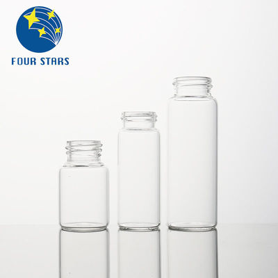 ক্লিয়ার অ্যাম্বার ফার্মাসিউটিক্যাল 30ml কাচের শিশি প্লাস্টিক ক্যাপ সহ ছোট স্ক্রু নেক শিশি