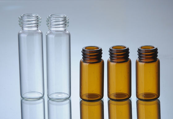 ক্লিয়ার অ্যাম্বার ফার্মাসিউটিক্যাল 30ml কাচের শিশি প্লাস্টিক ক্যাপ সহ ছোট স্ক্রু নেক শিশি
