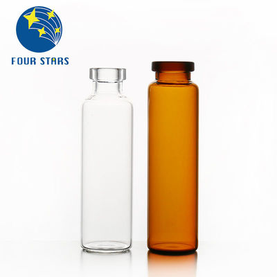 ওরাল লিকুইড ছোট অ্যাম্বার গ্লাস বোতল 20ml স্ক্রু ক্যাপ গ্লাস শিশি ISO15378